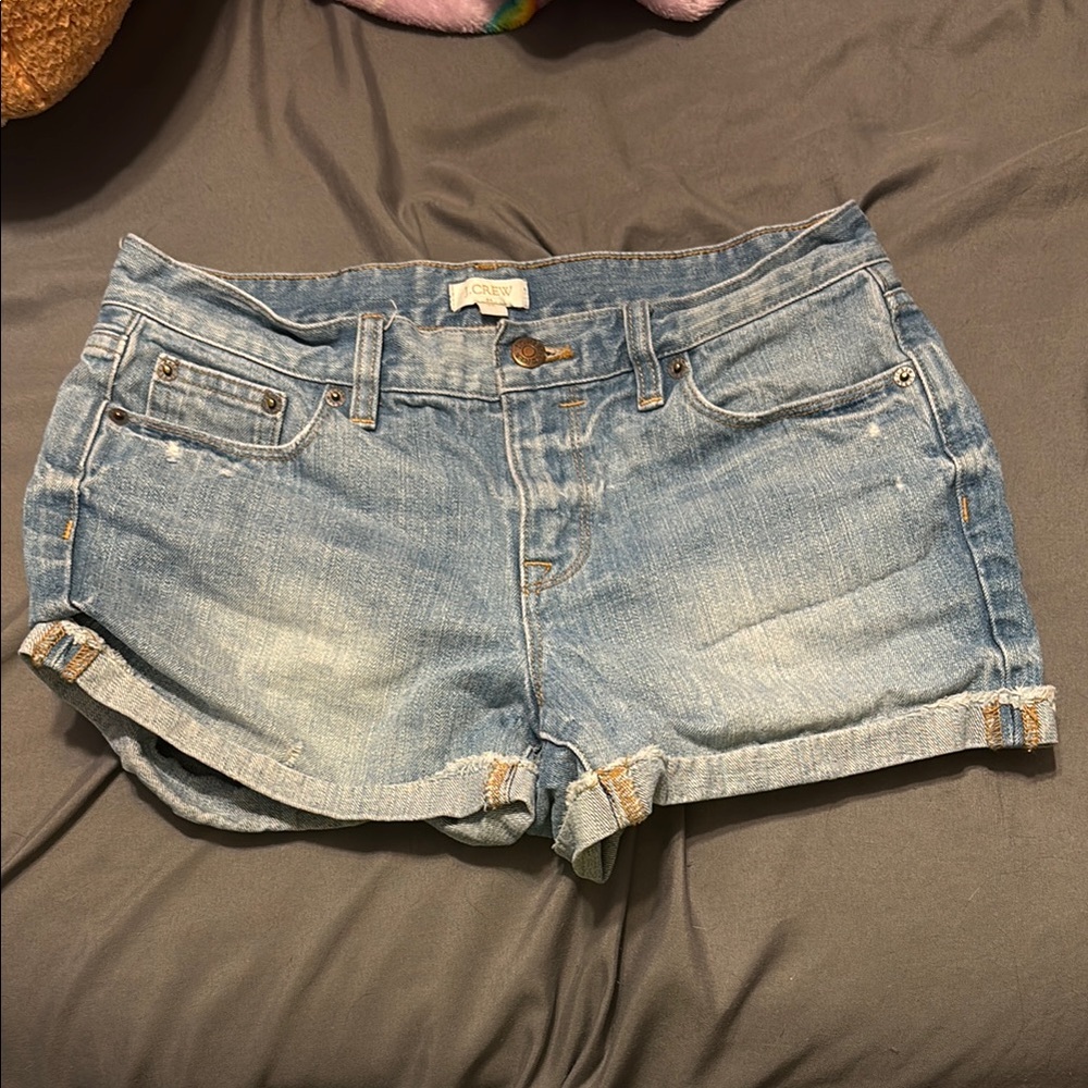 J. Crew Blue Jean Shorts Casual Cut-Off Style